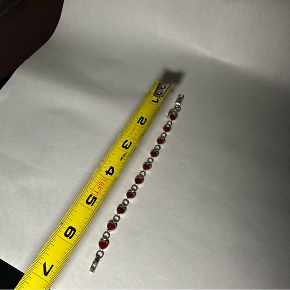 Charming Red Heart Bracelet in Silver - Picture 6 of 6
